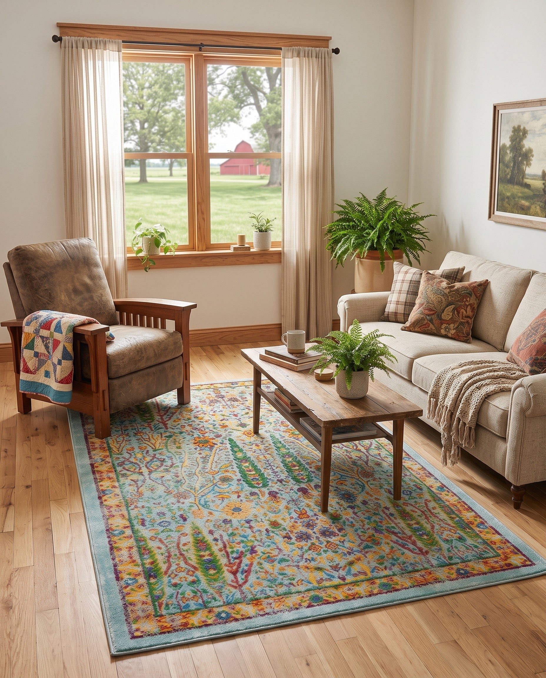 Aqua Blue Calypso Rug