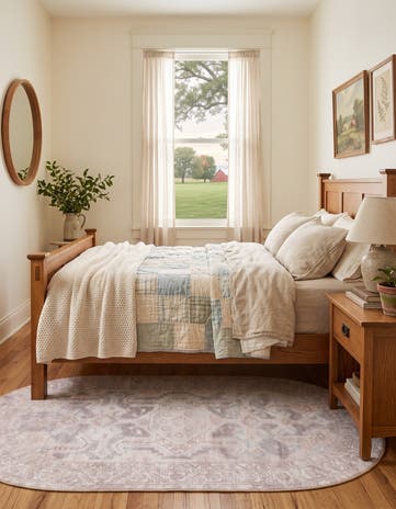 Gray Washable Timeless Oval Rug