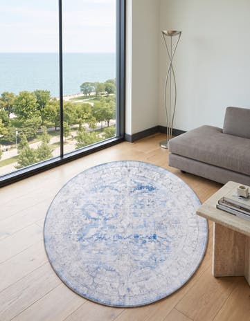 3' 6 x 3' 6 Washable Timeless Round Rug