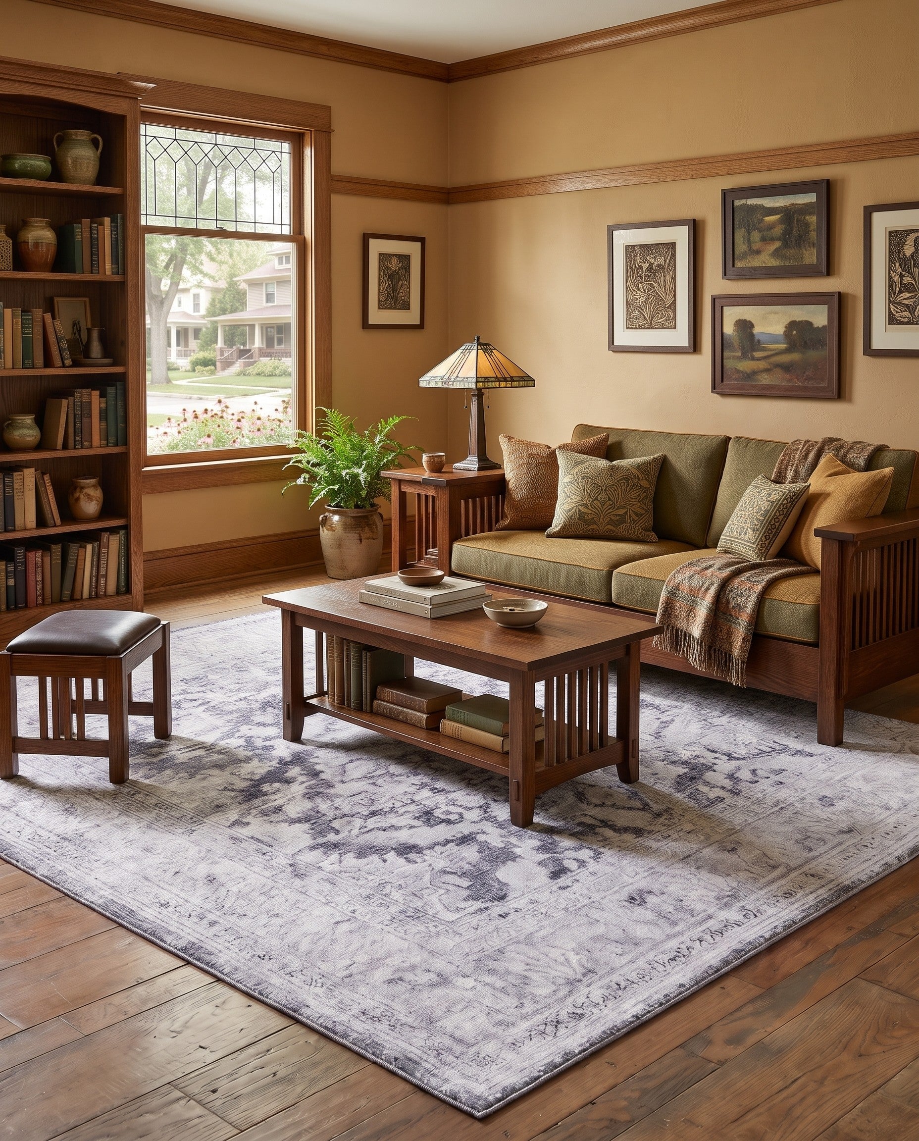 7' 6 x 7' 6 Washable Timeless Square Rug