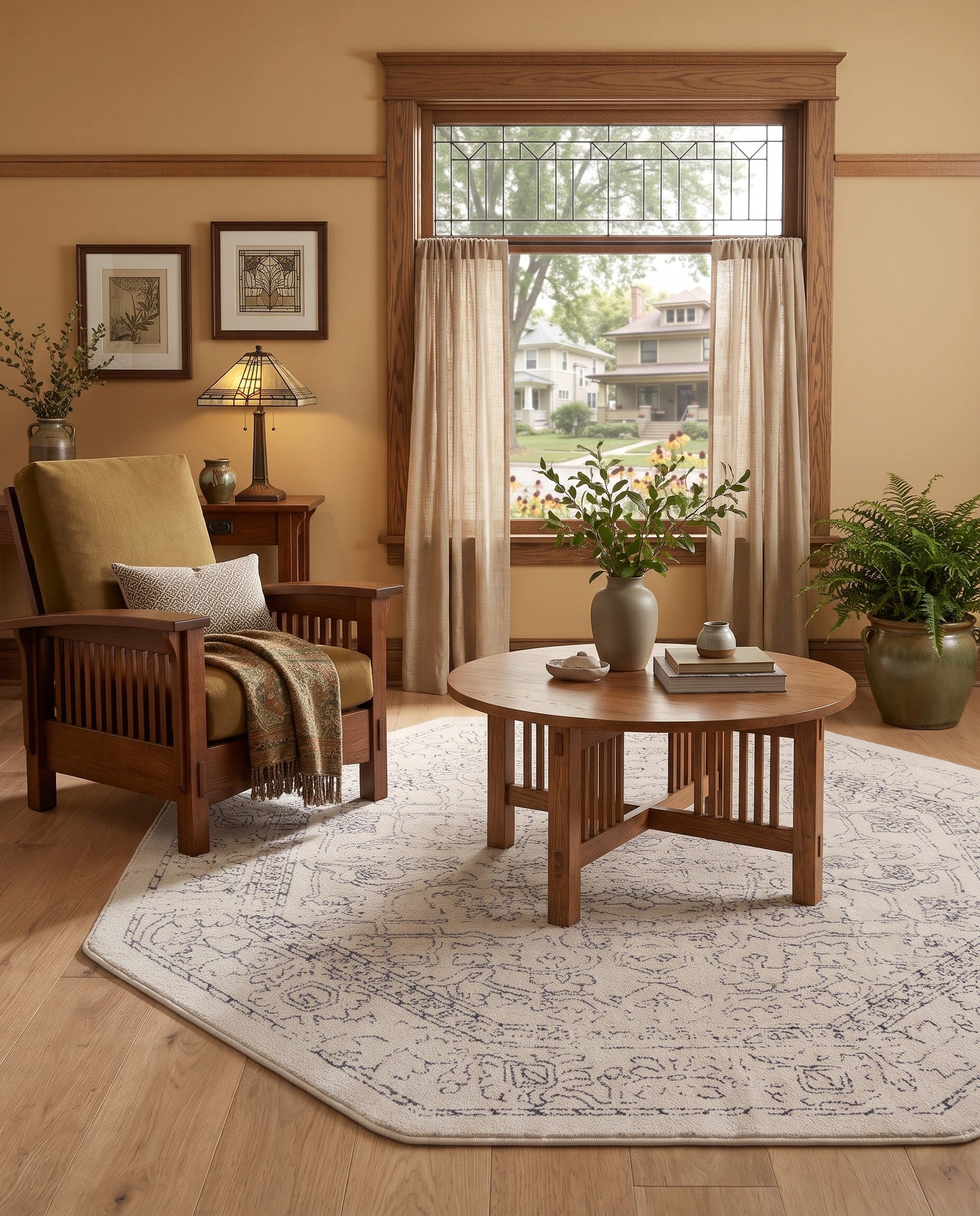 White Isabella Octagon Rug