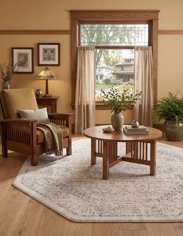 White Isabella Octagon Rug