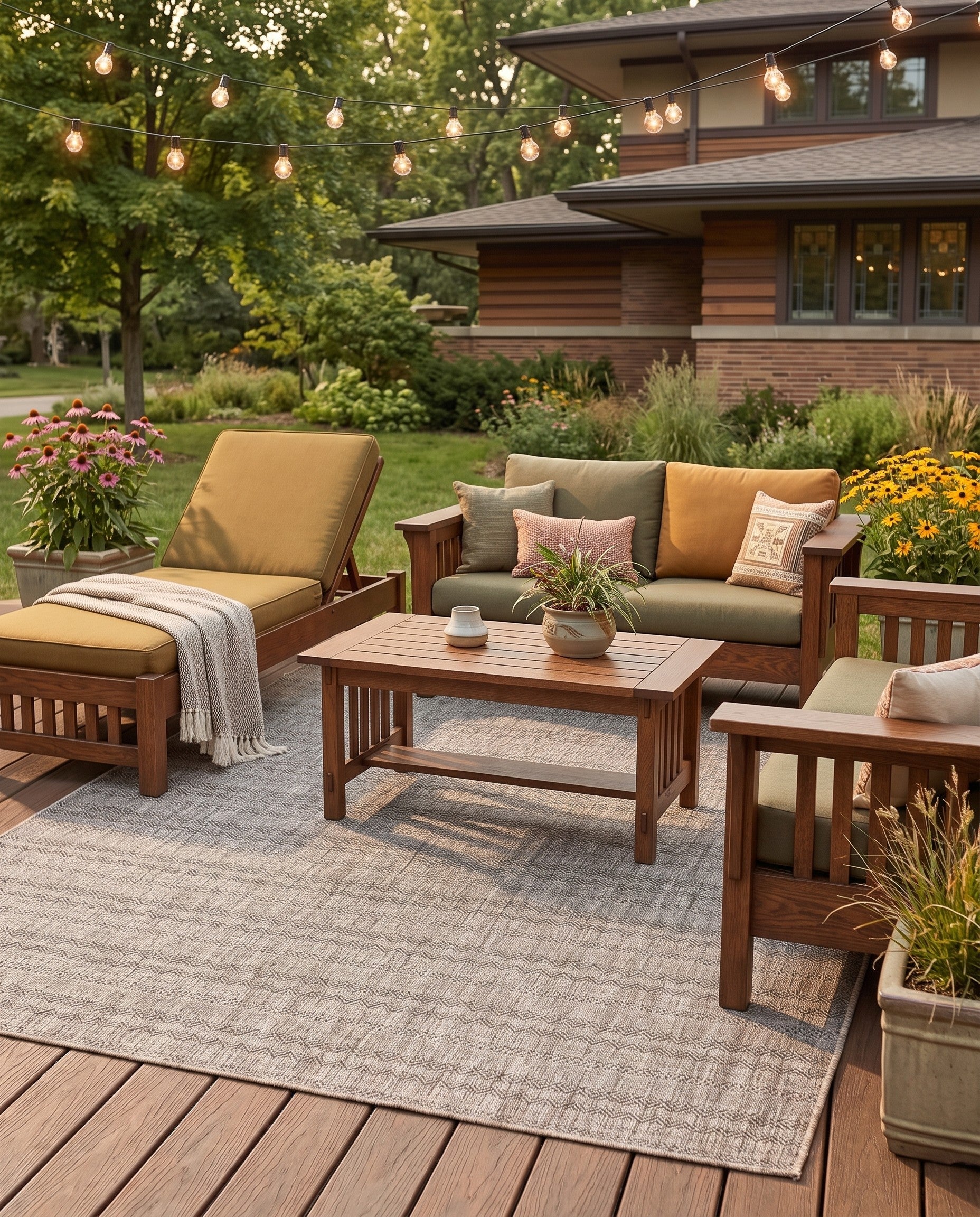 Natural Easy-Clean Ribbon Indoor / Outdoor Rug
