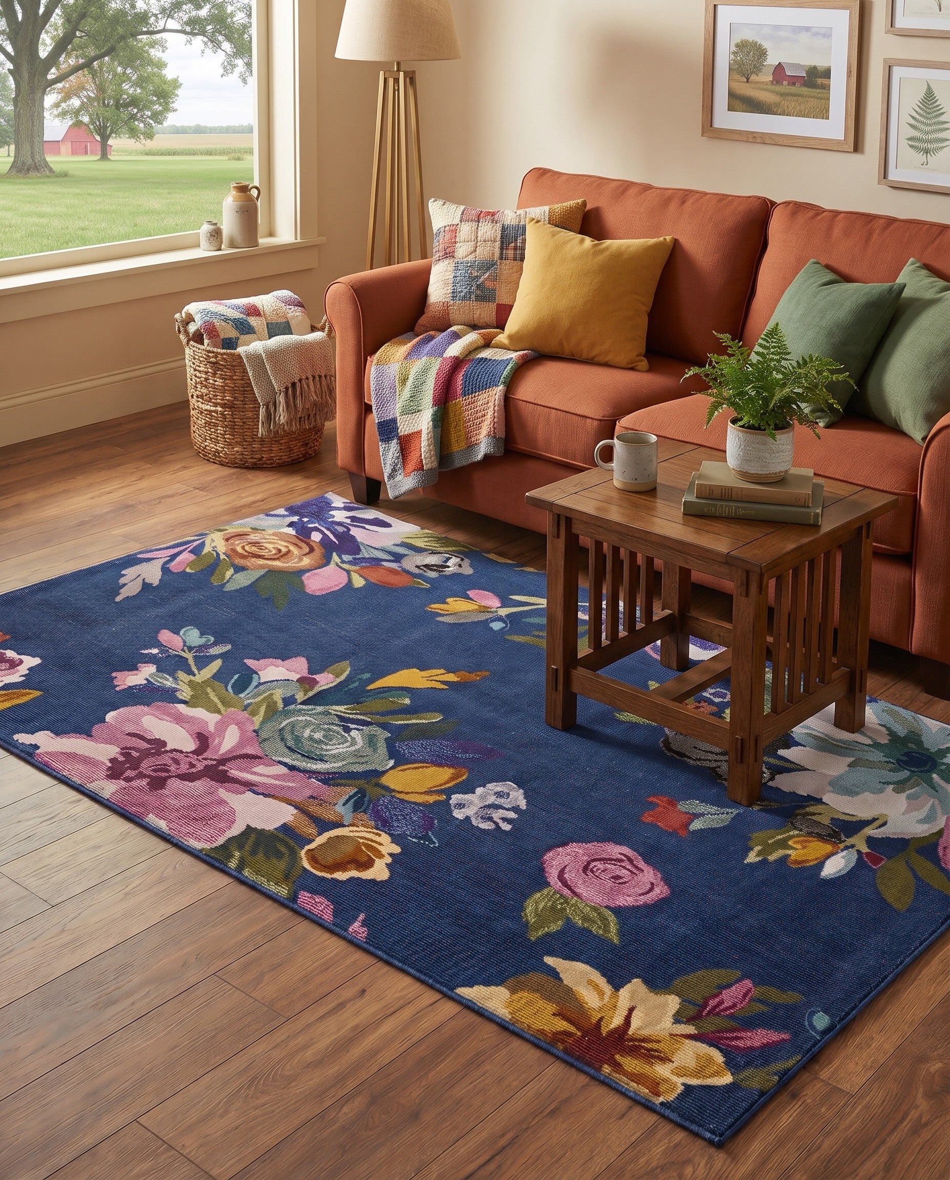 Blue Blossom Rug
