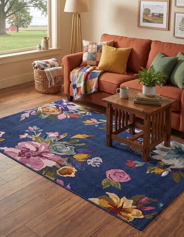 Blue Blossom Rug