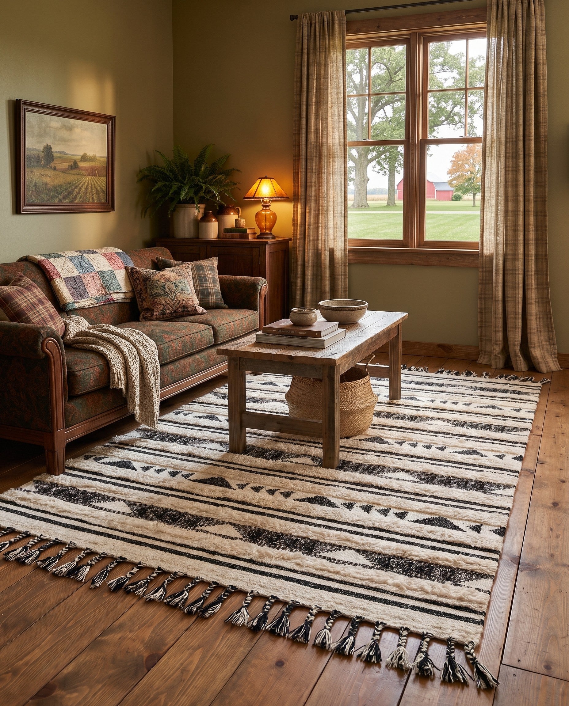 6' 1 x 9' Hand Woven Arizona Wool Rug