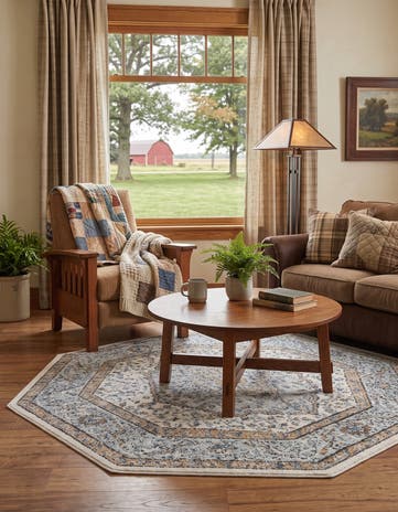 4' x 4' Nyla Octagon Rug