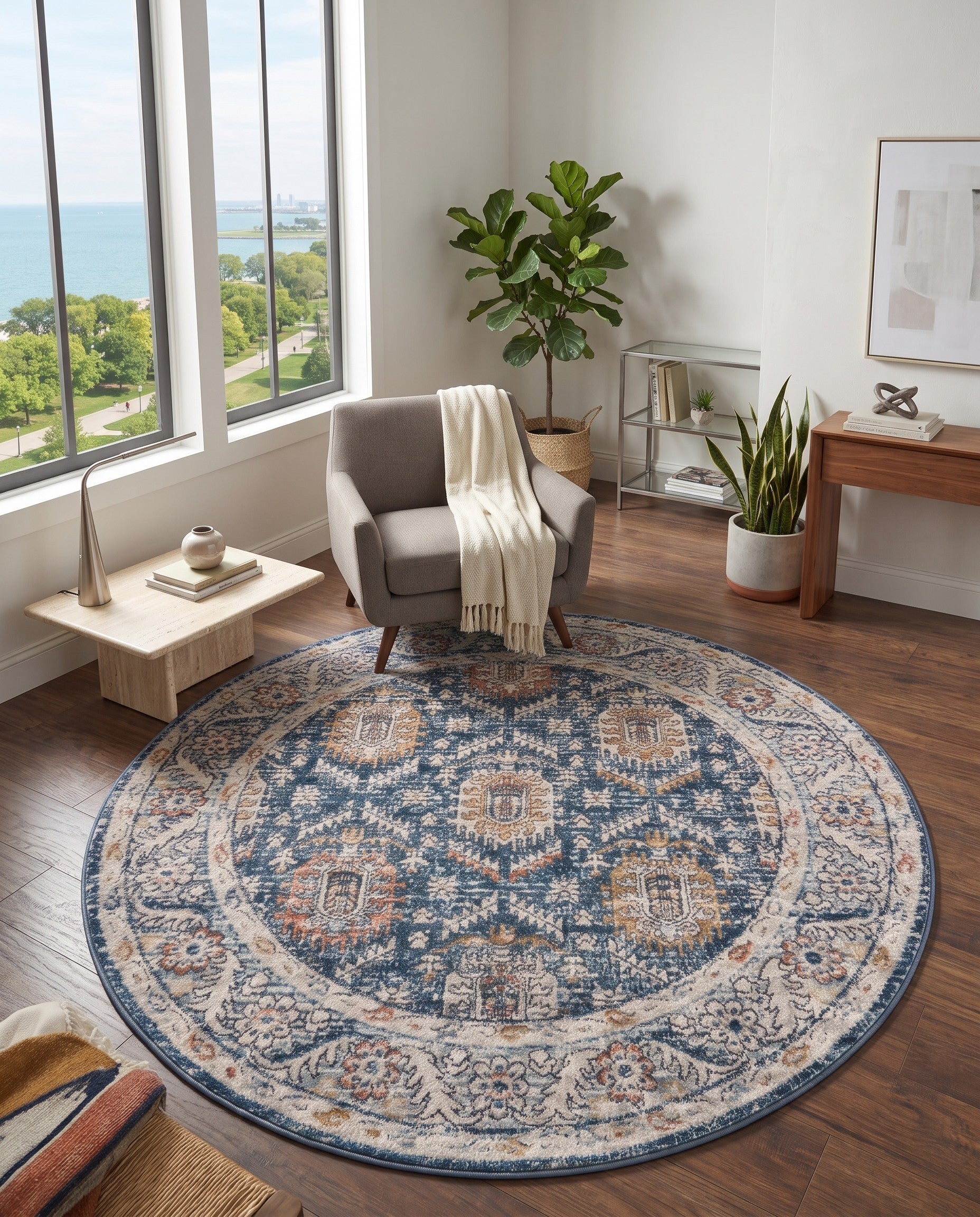 5' 3 x 5' 3 Nyla Round Rug
