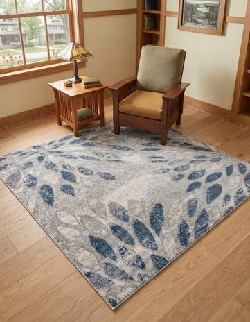 Gray Charleston Square Rug