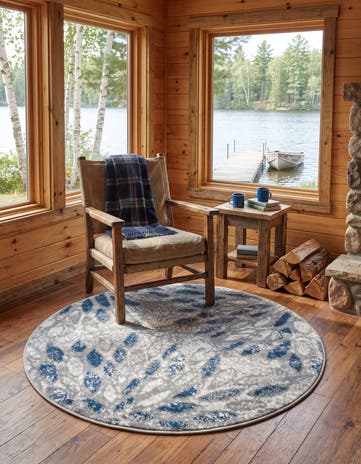 Gray Charleston Round Rug