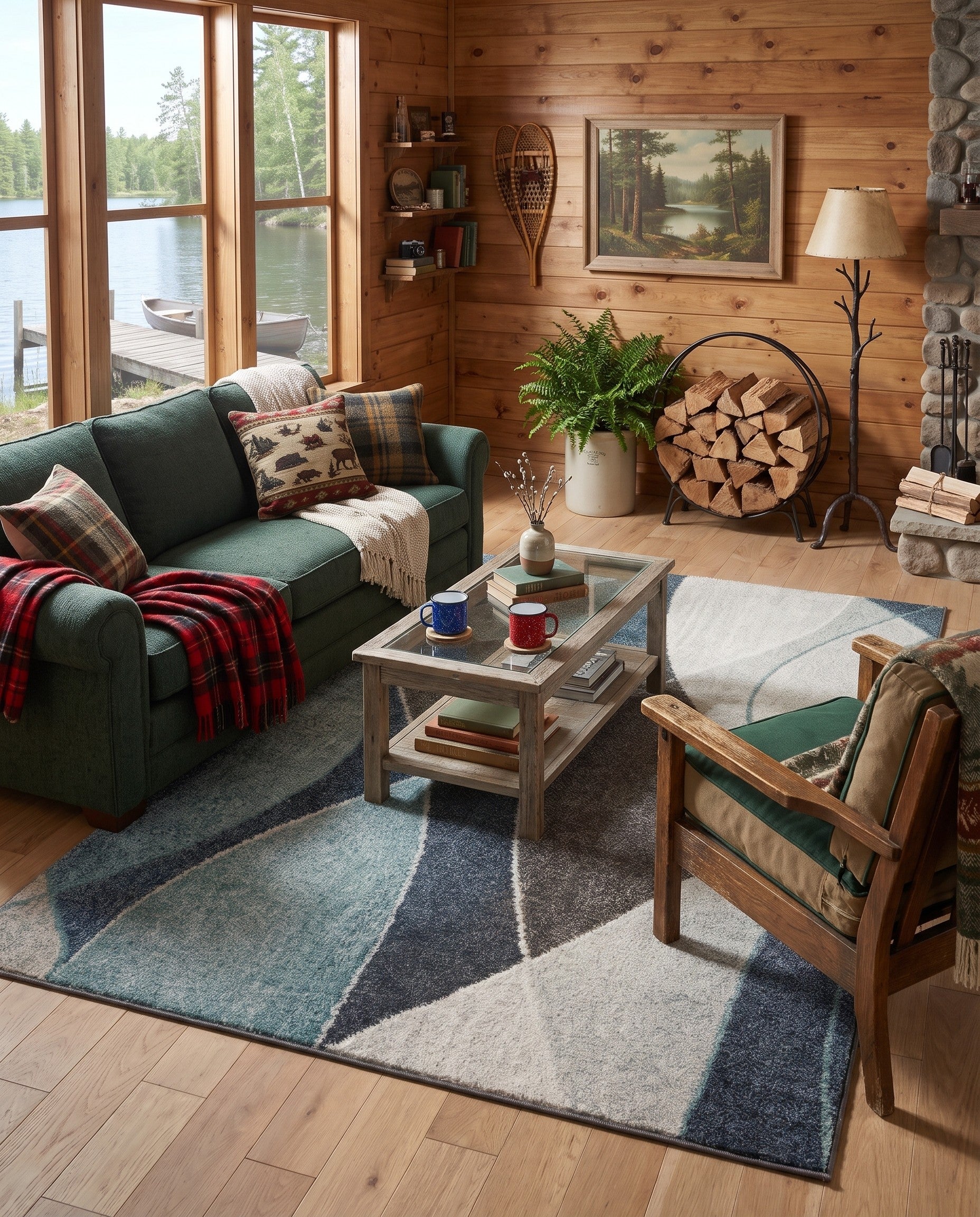 Blue Gray Equinox Rug