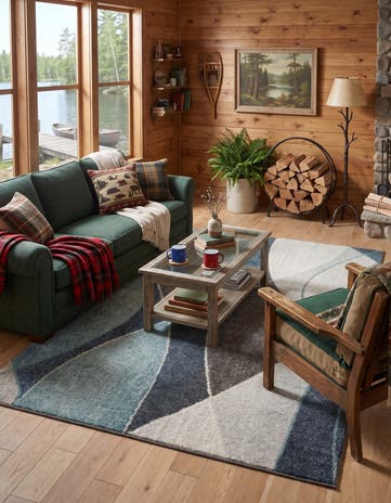 Blue Gray Equinox Rug