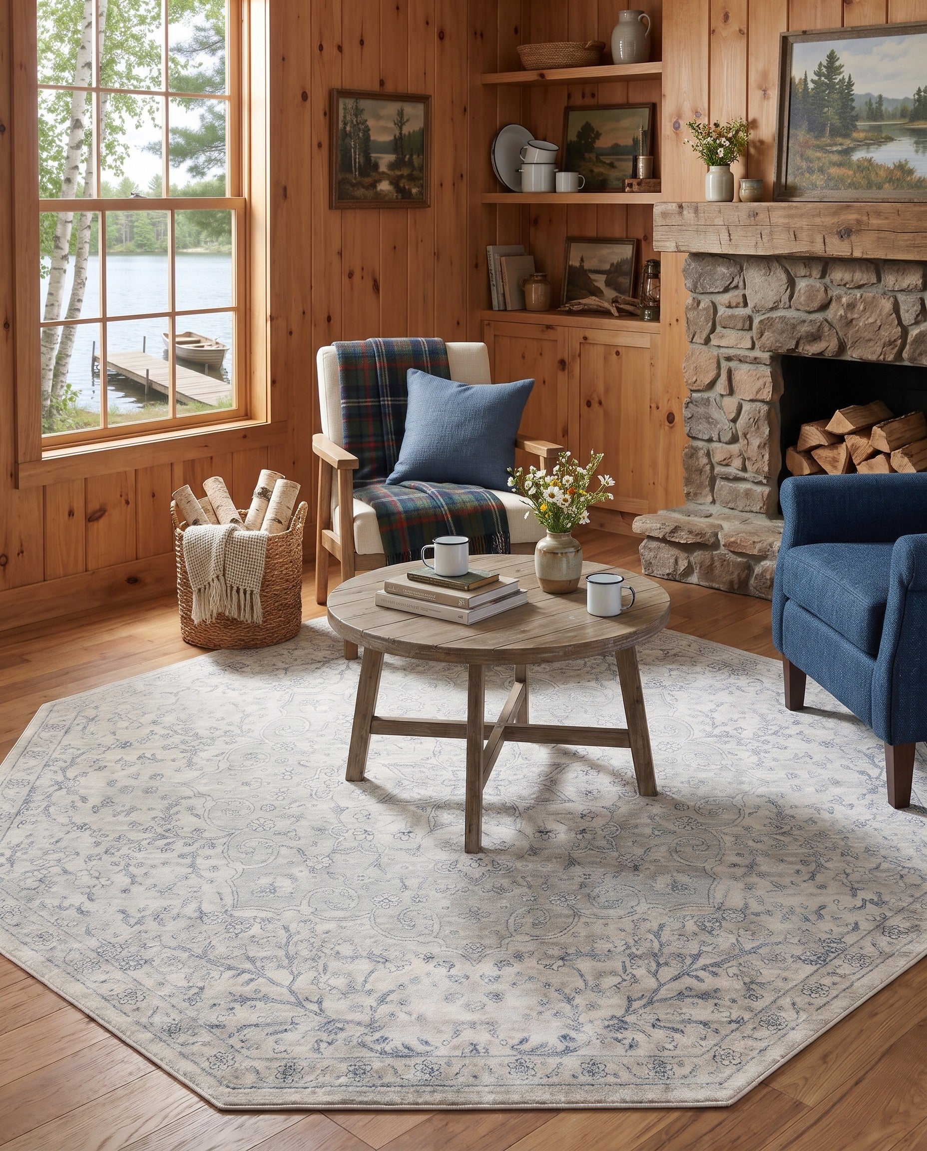 Gray Newport Octagon Rug