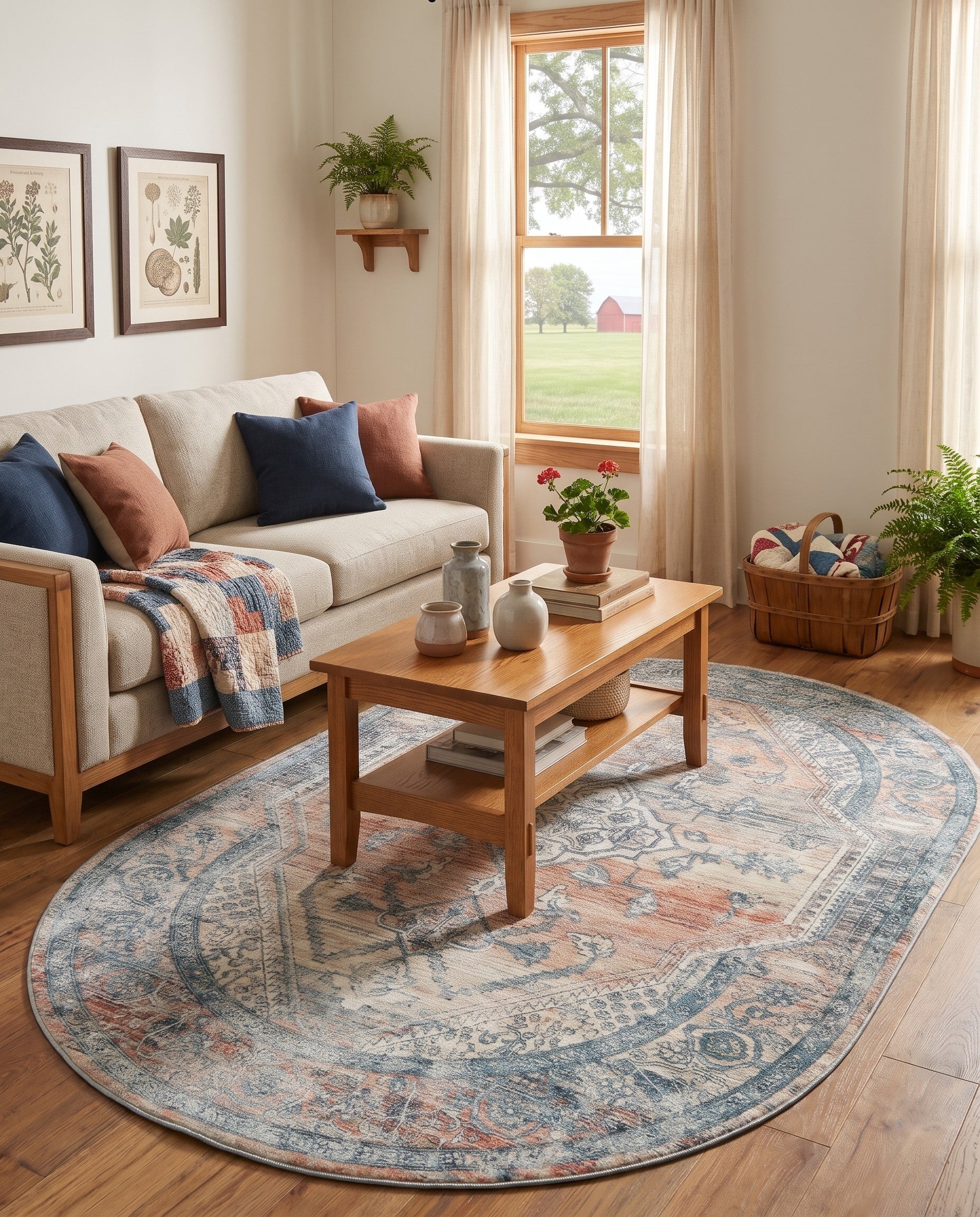 5' 3 x 8' Newport Oval Rug