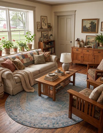 Blue Newport Oval Rug