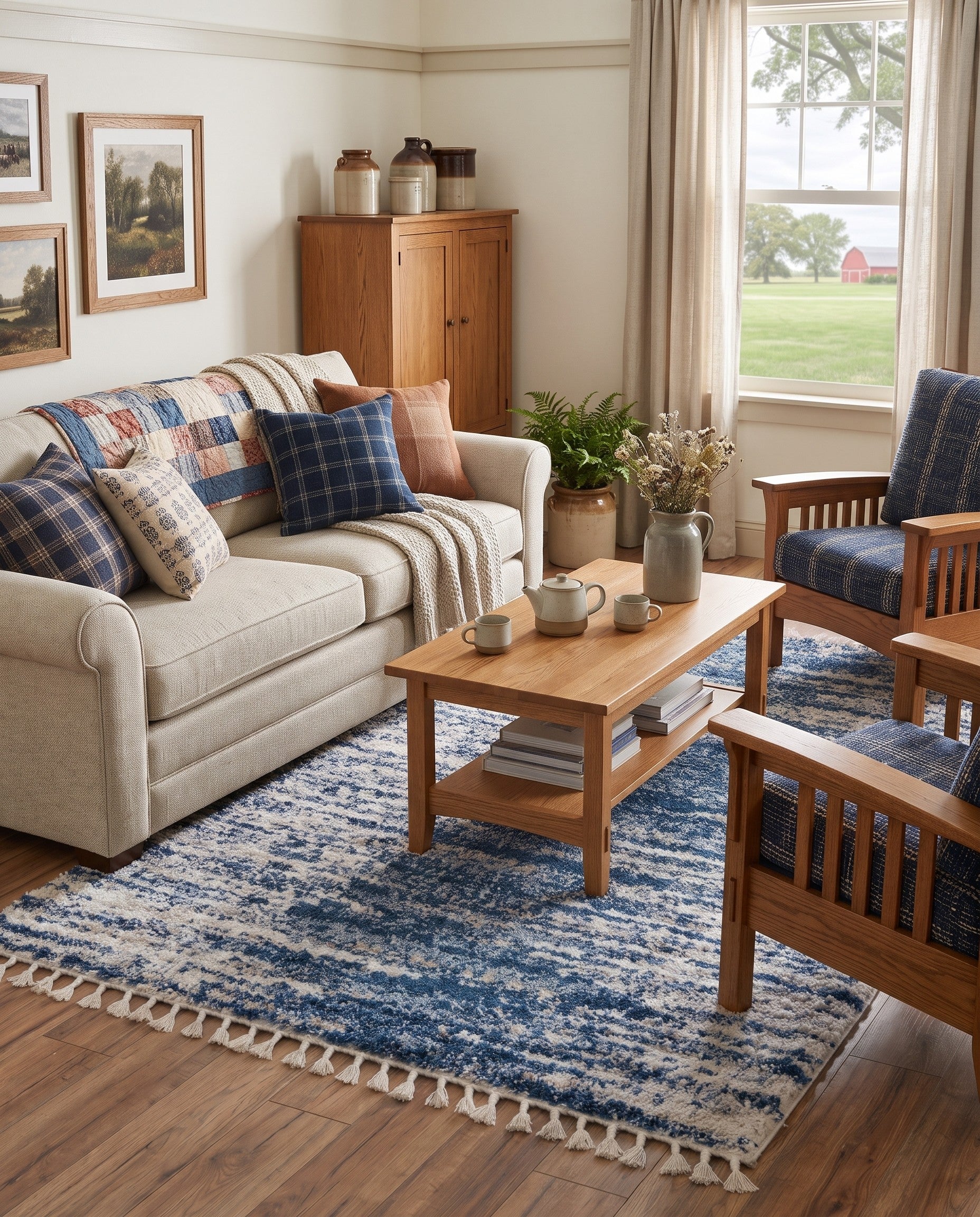 Blue Serenity Shag Rug