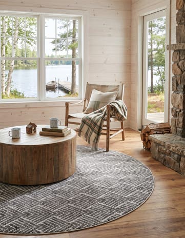 7' x 7' Eco Trellis Round Rug