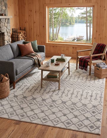 Ivory Eco Trellis Rug