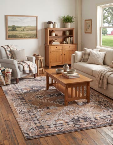 Khaki Gray Eco Southwestern Rug