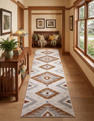 2' 7 x 12' Eco Southwestern Runner Rug