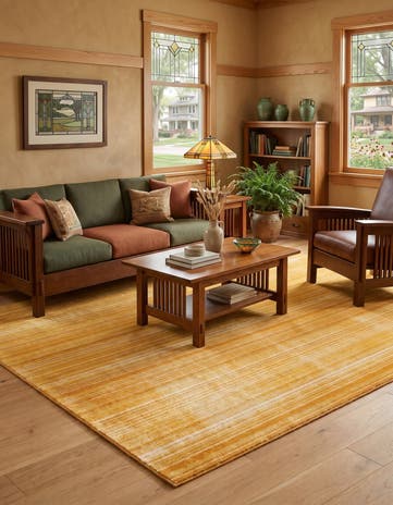 Yellow Gemstone Square Rug