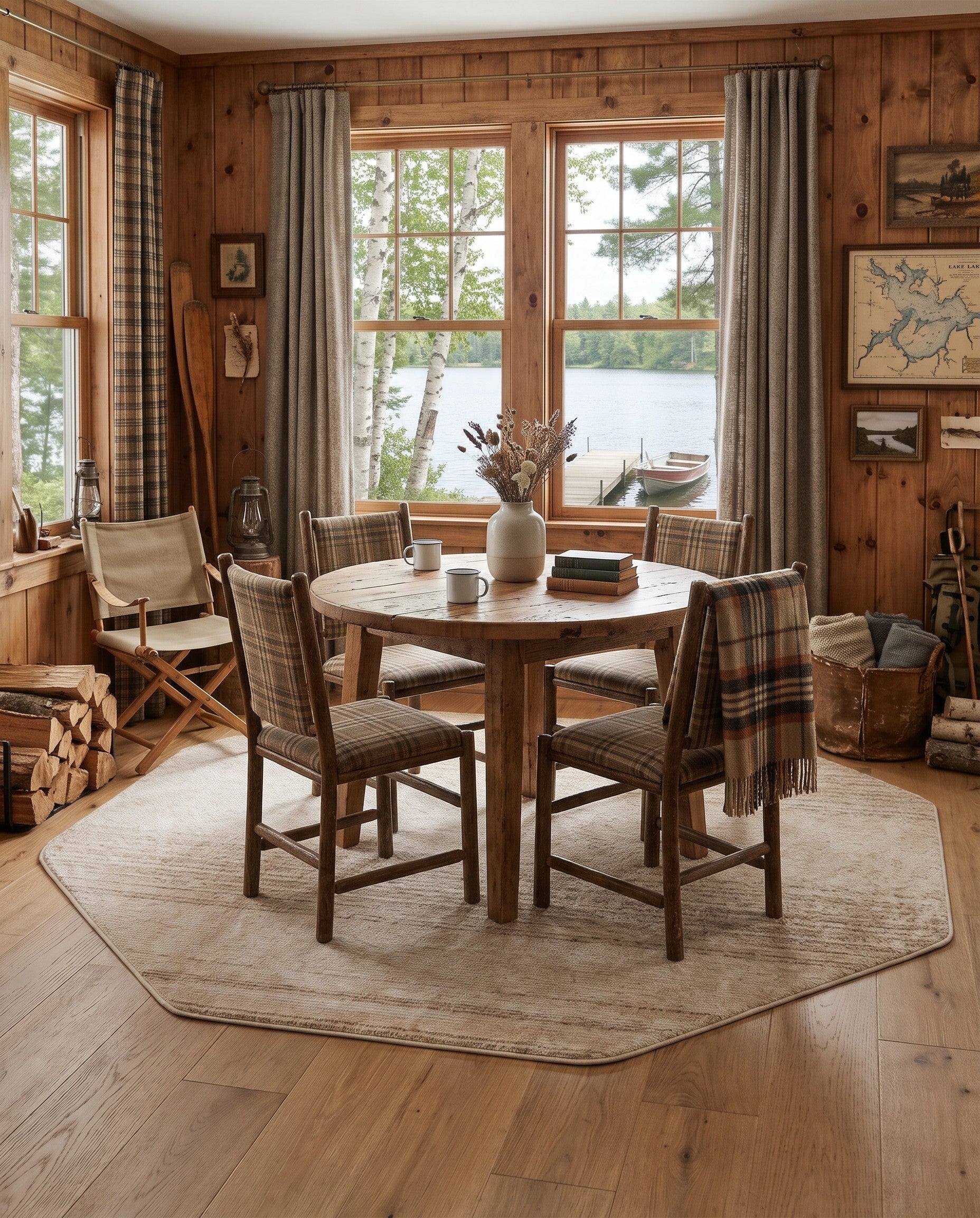 Ivory Gemstone Octagon Rug