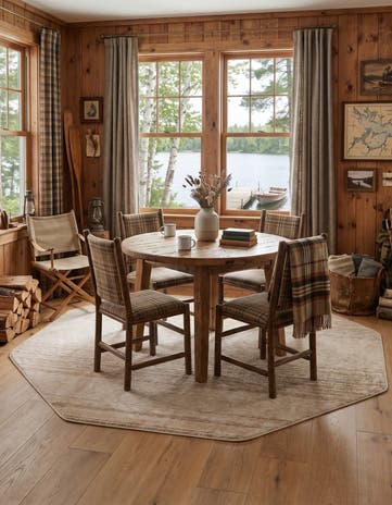 Ivory Gemstone Octagon Rug