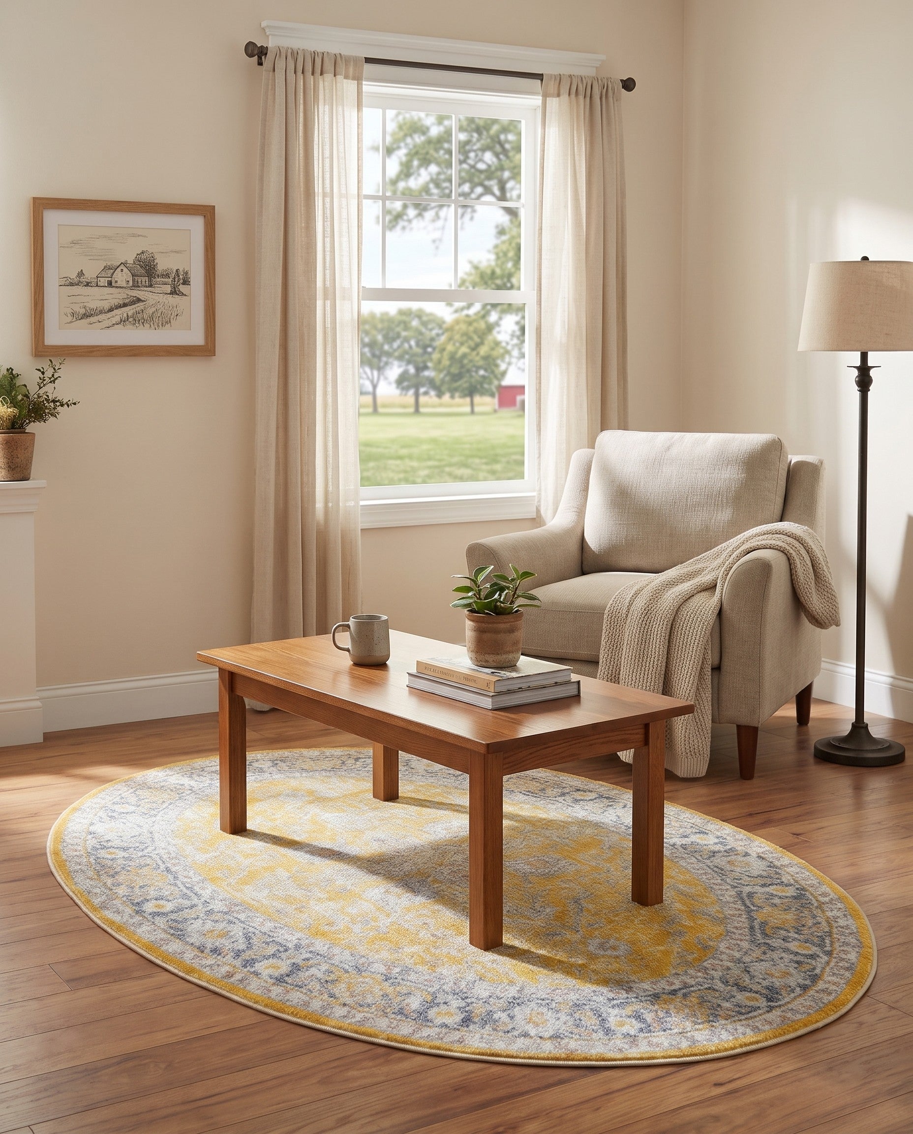 3' 3 x 5' 3 Santiago Oval Rug