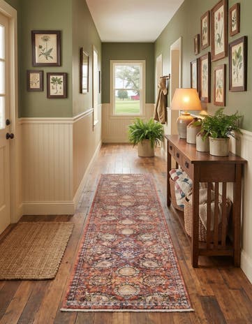 Brick Red Lola Celestine Runner Rug