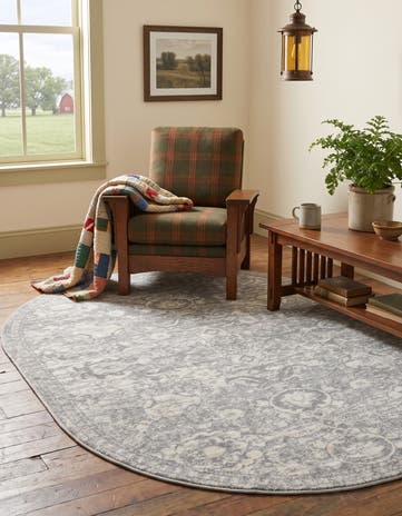 Gray Lola Oval Rug