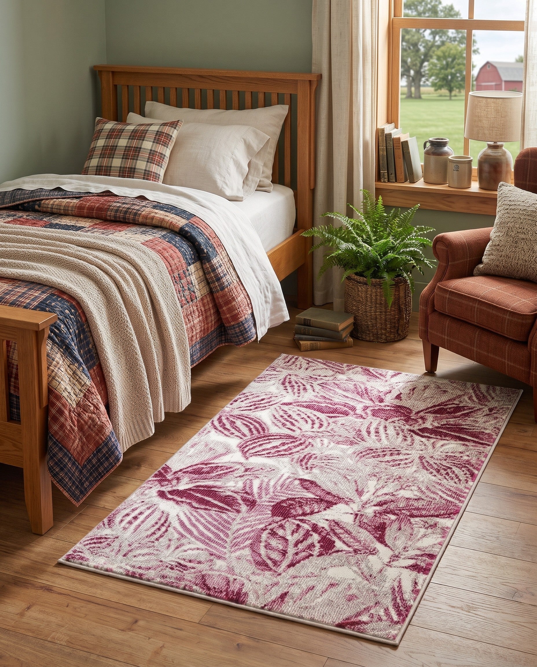 Fuchsia Blossom Rug