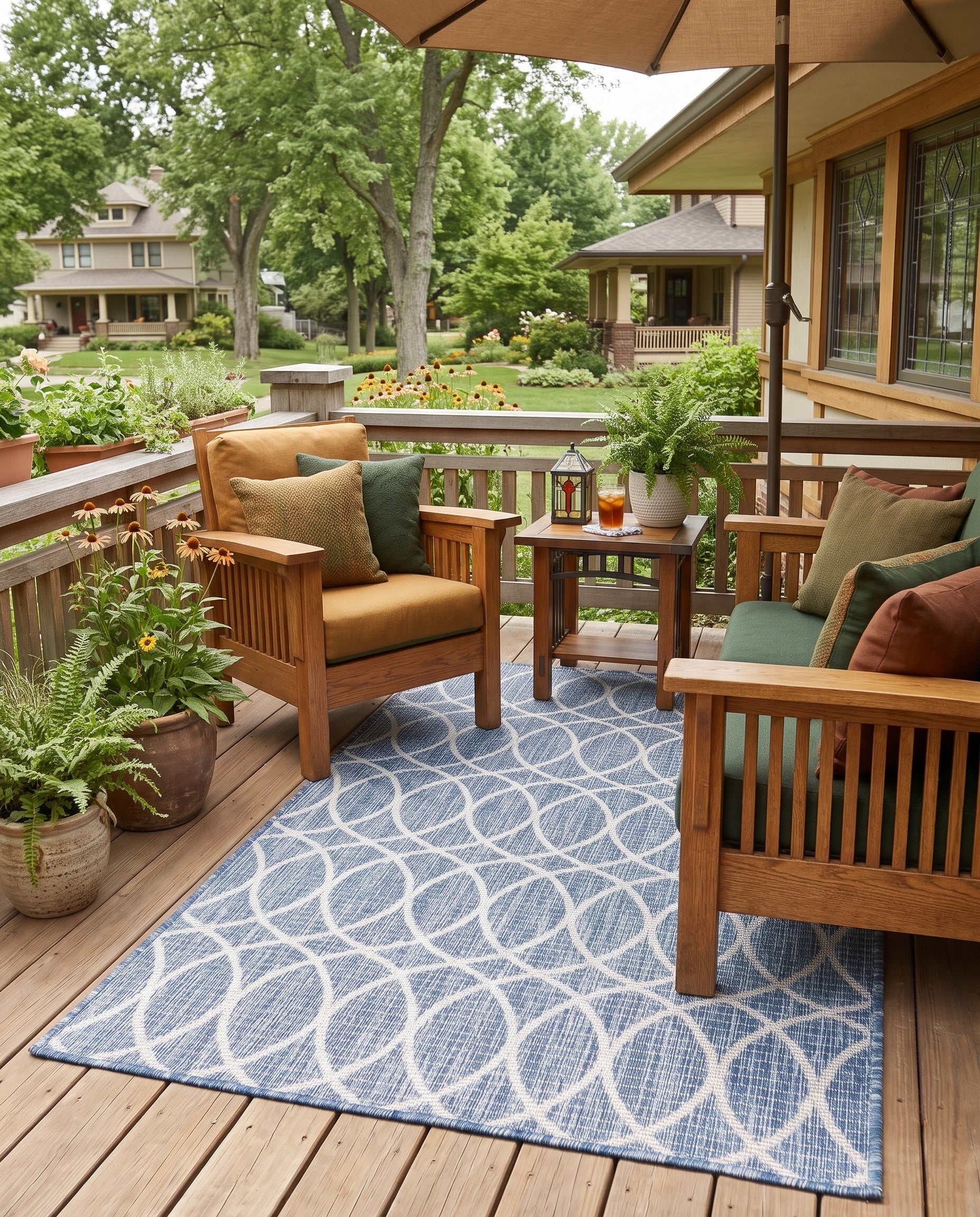 3' x 5' 3 Easy-Clean Lattice Indoor / Outdoor Rug