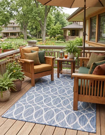 3' x 5' 3 Easy-Clean Lattice Indoor / Outdoor Rug