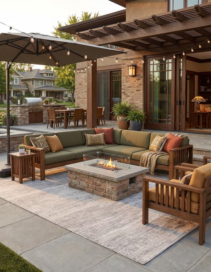 10' x 14' Easy-Clean Modern Indoor / Outdoor...