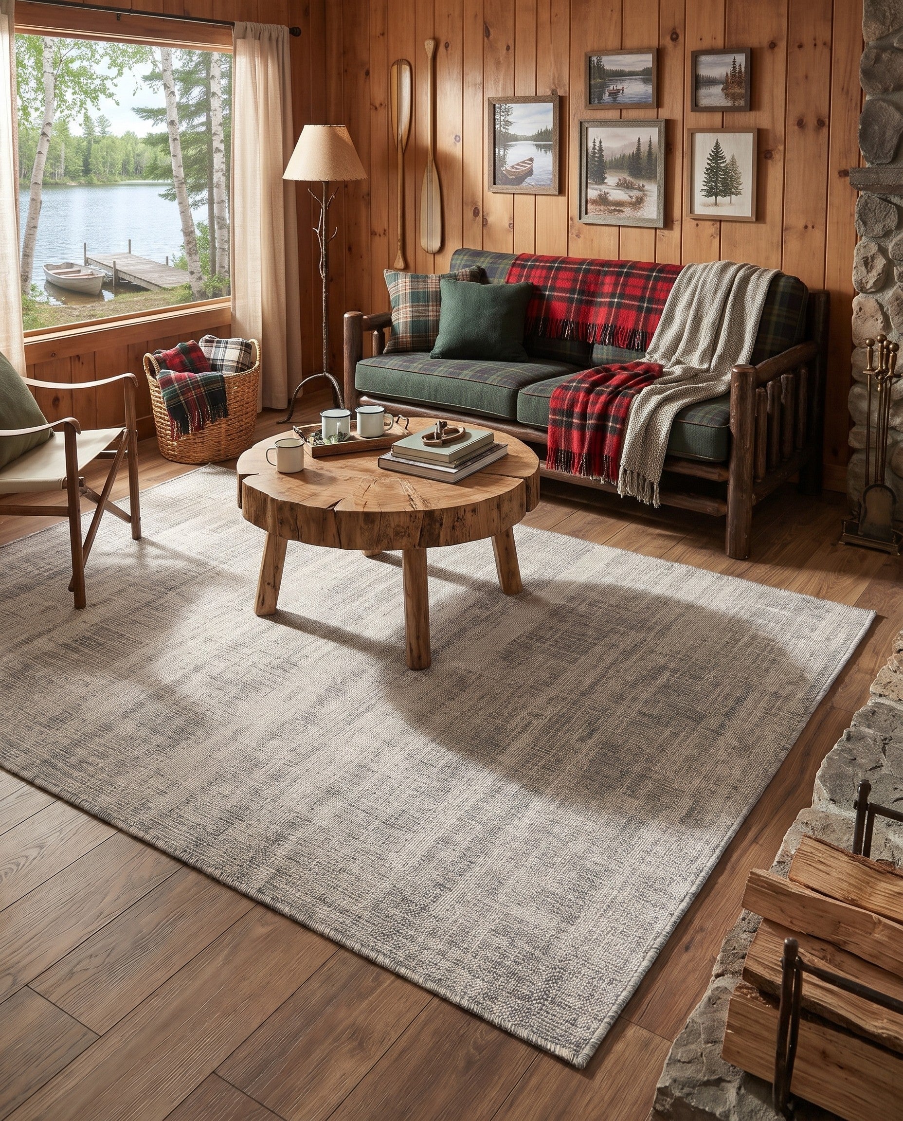 4' x 6' Easy-Clean Modern Indoor / Outdoor Rug