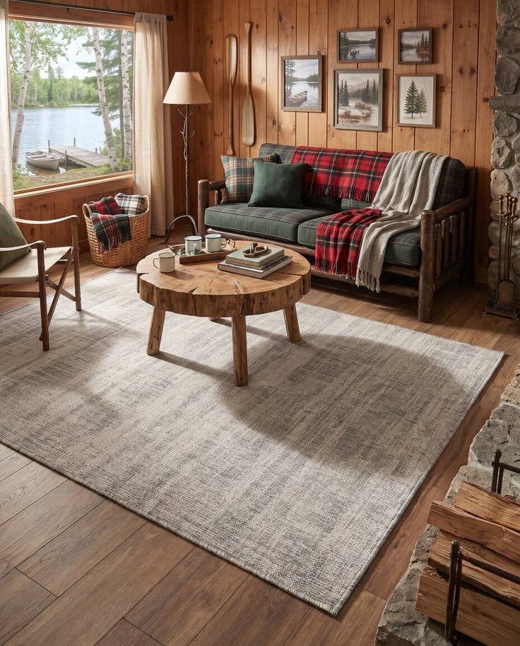 Detail image of 4' x 6' Easy-Clean Modern Indoor / Outdoor Rug