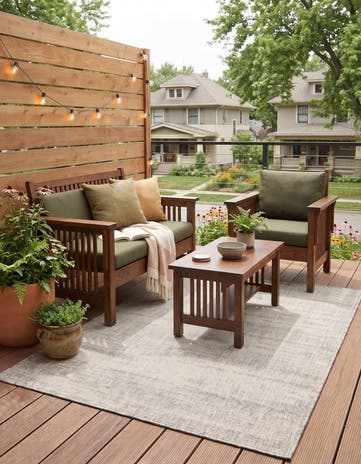 4' x 6' Easy-Clean Modern Indoor / Outdoor Rug