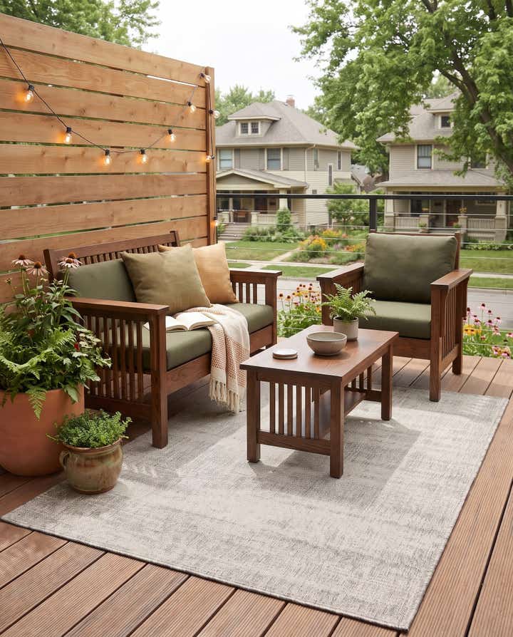 4' x 6' Easy-Clean Modern Indoor / Outdoor Rug