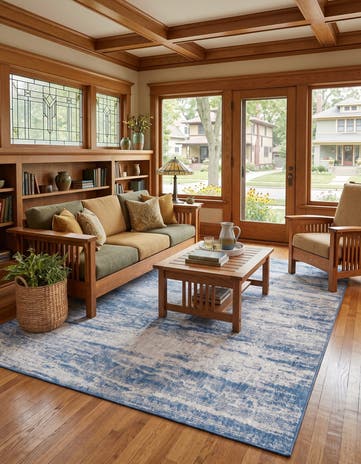 7' 10 x 11' Easy-Clean Modern Indoor / Outdoor Rug