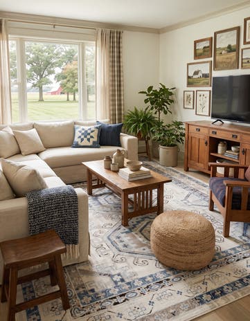 Blue Gray Charlotte Rug