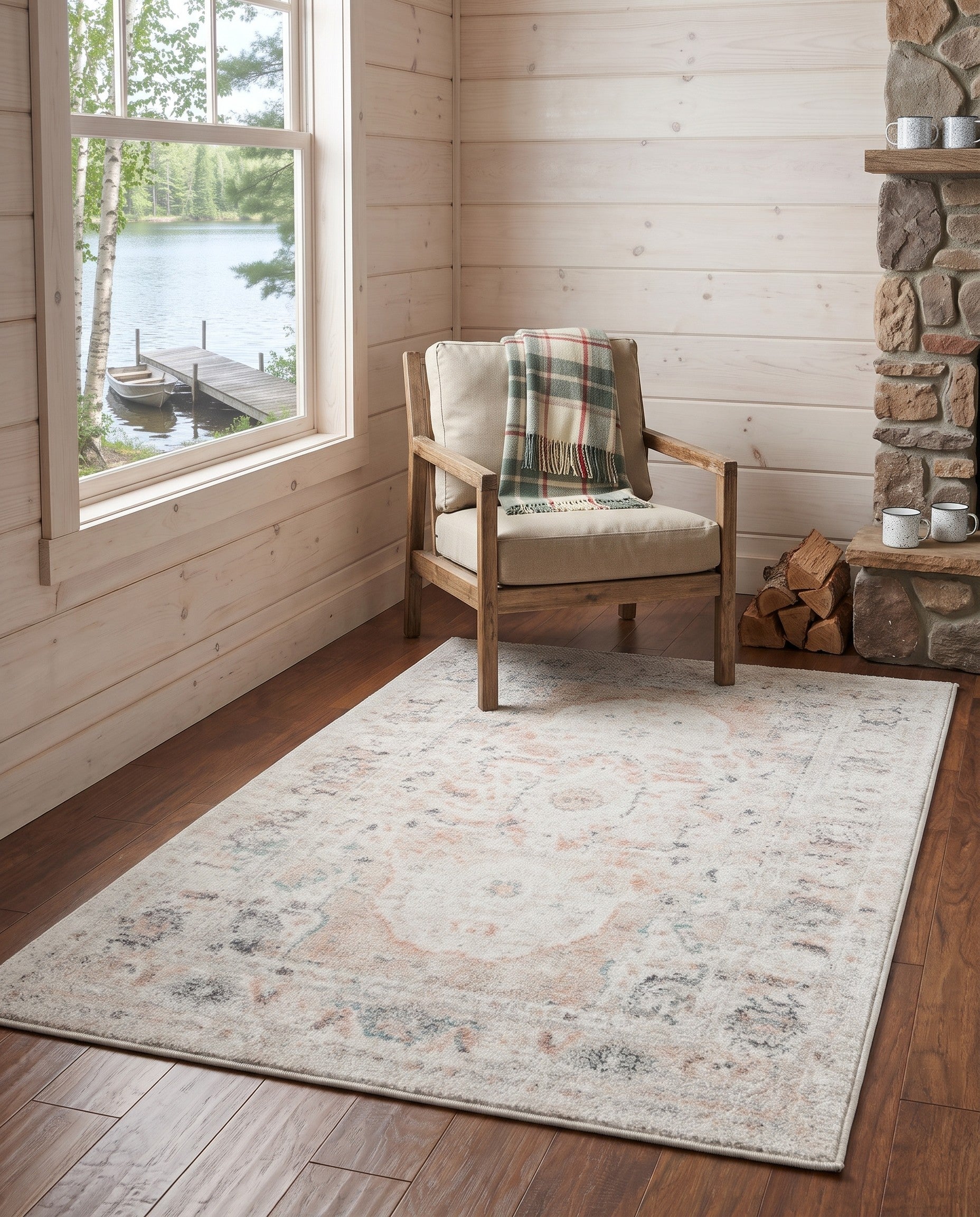 Ivory Madeline Vintage Rug
