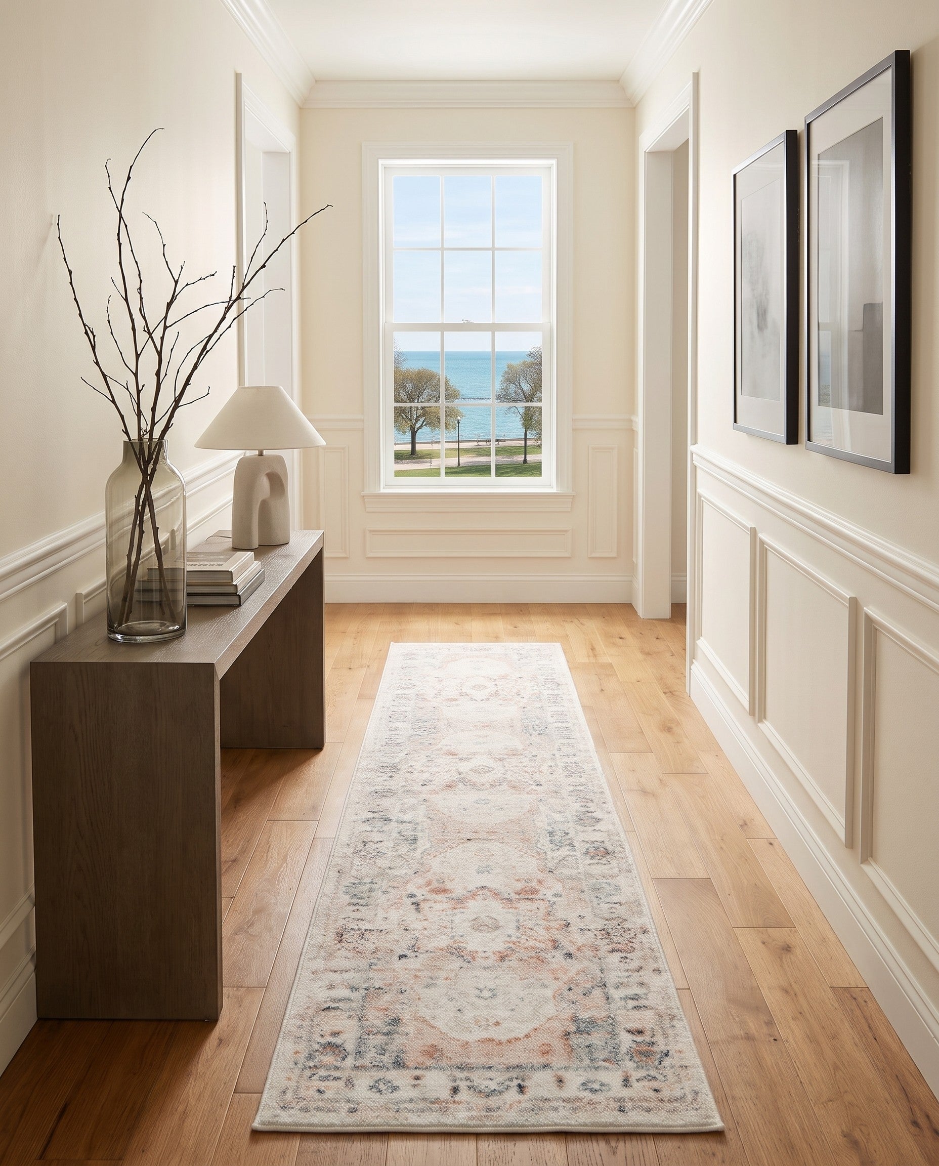 Ivory Madeline Vintage Runner Rug