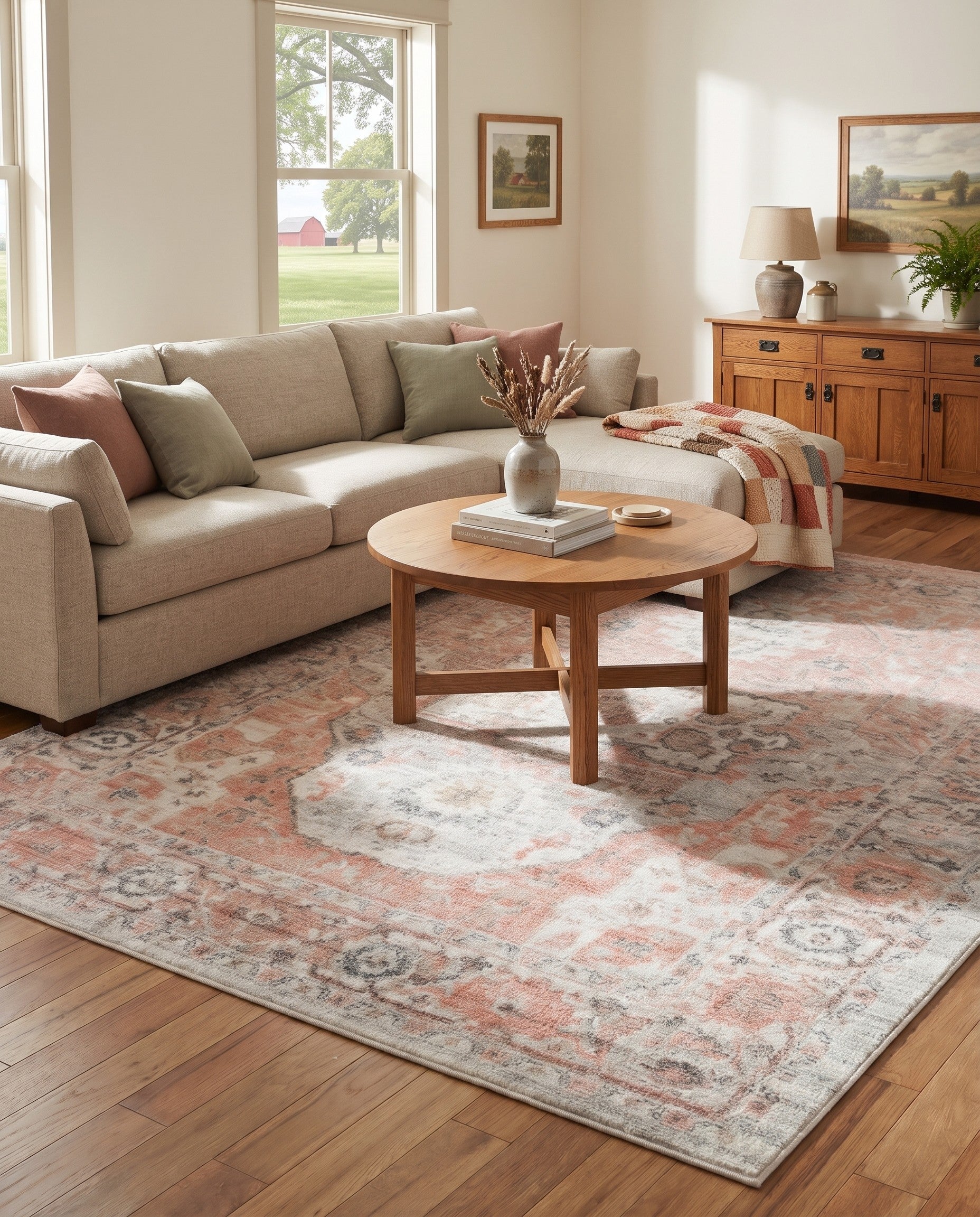 Rose Pink Madeline Vintage Rug