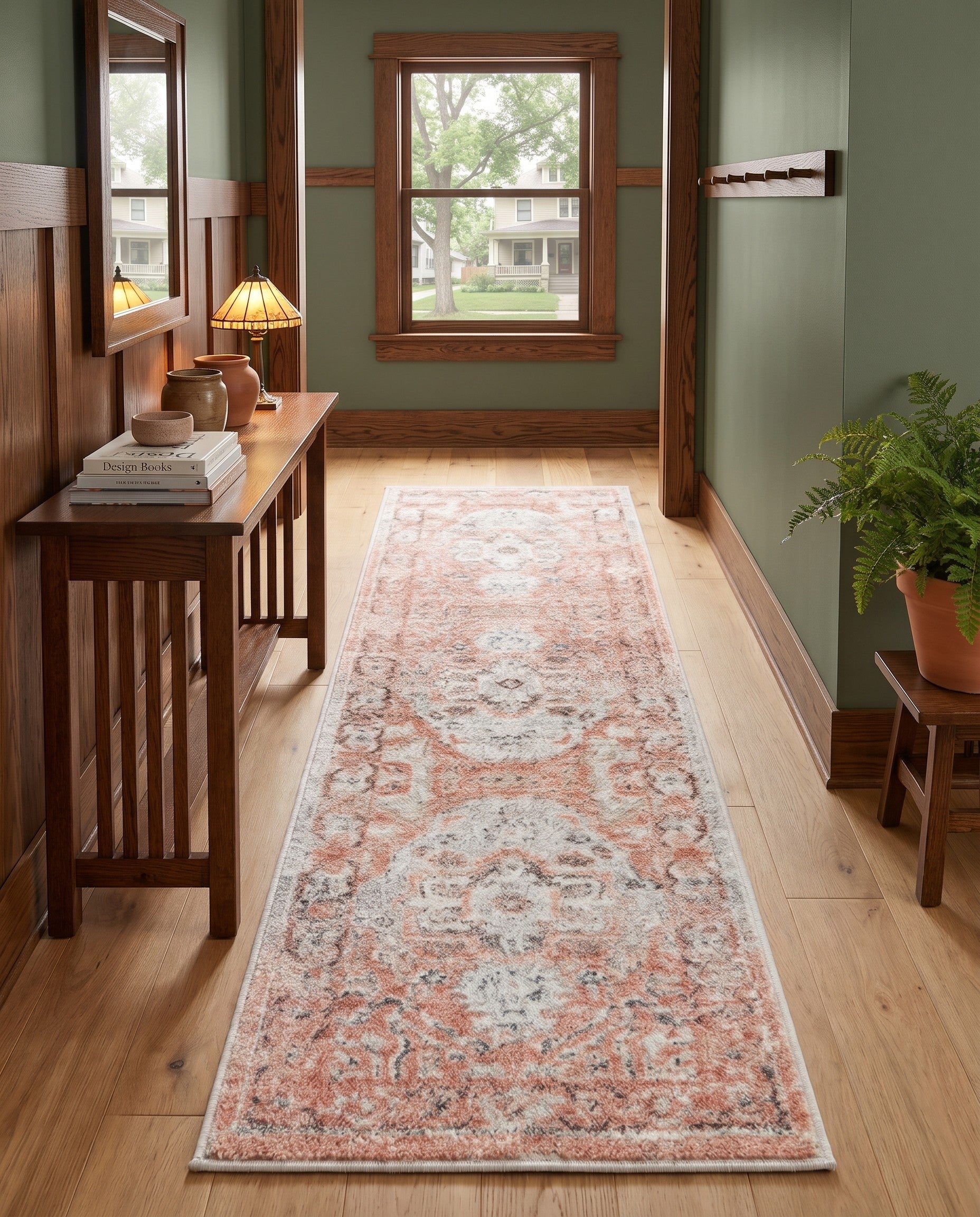 Rose Pink Madeline Vintage Runner Rug