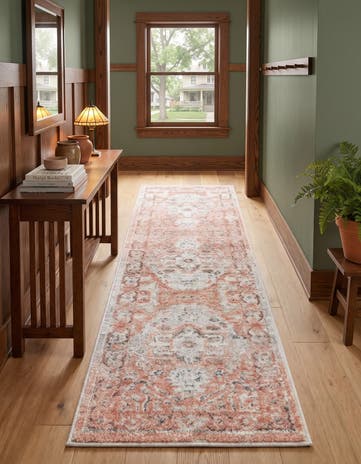 Rose Pink Madeline Vintage Runner Rug