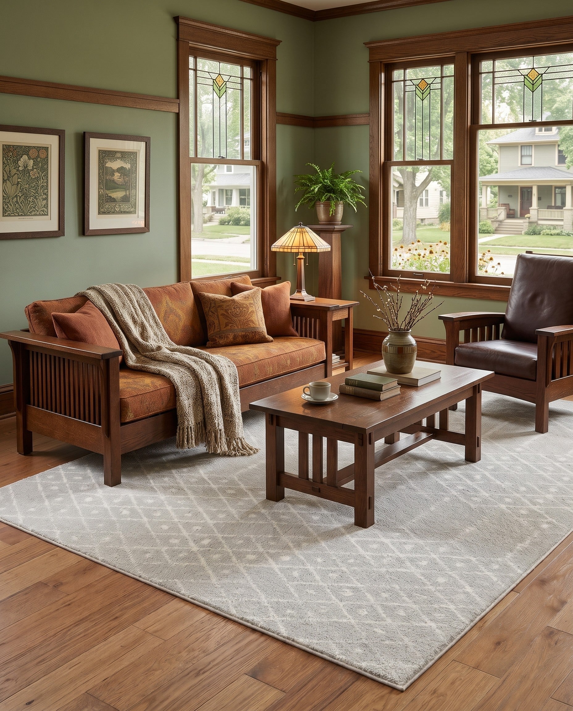 Light Gray Paxon Trellis Rug