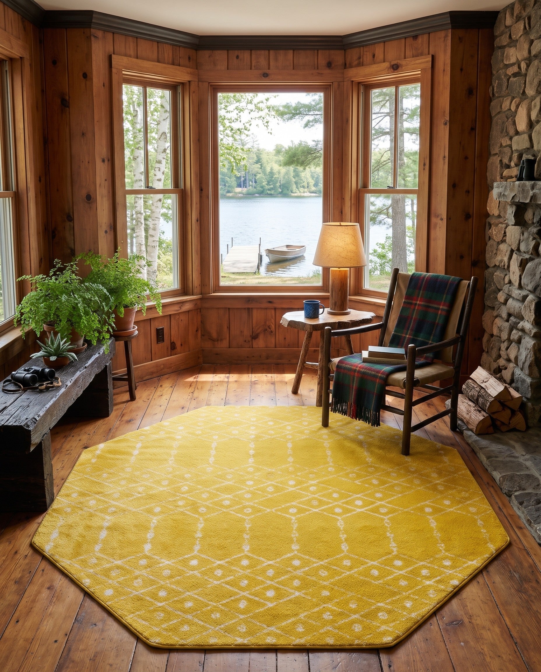 7' 10 x 7' 10 Paxon Trellis Mirella Octagon Rug