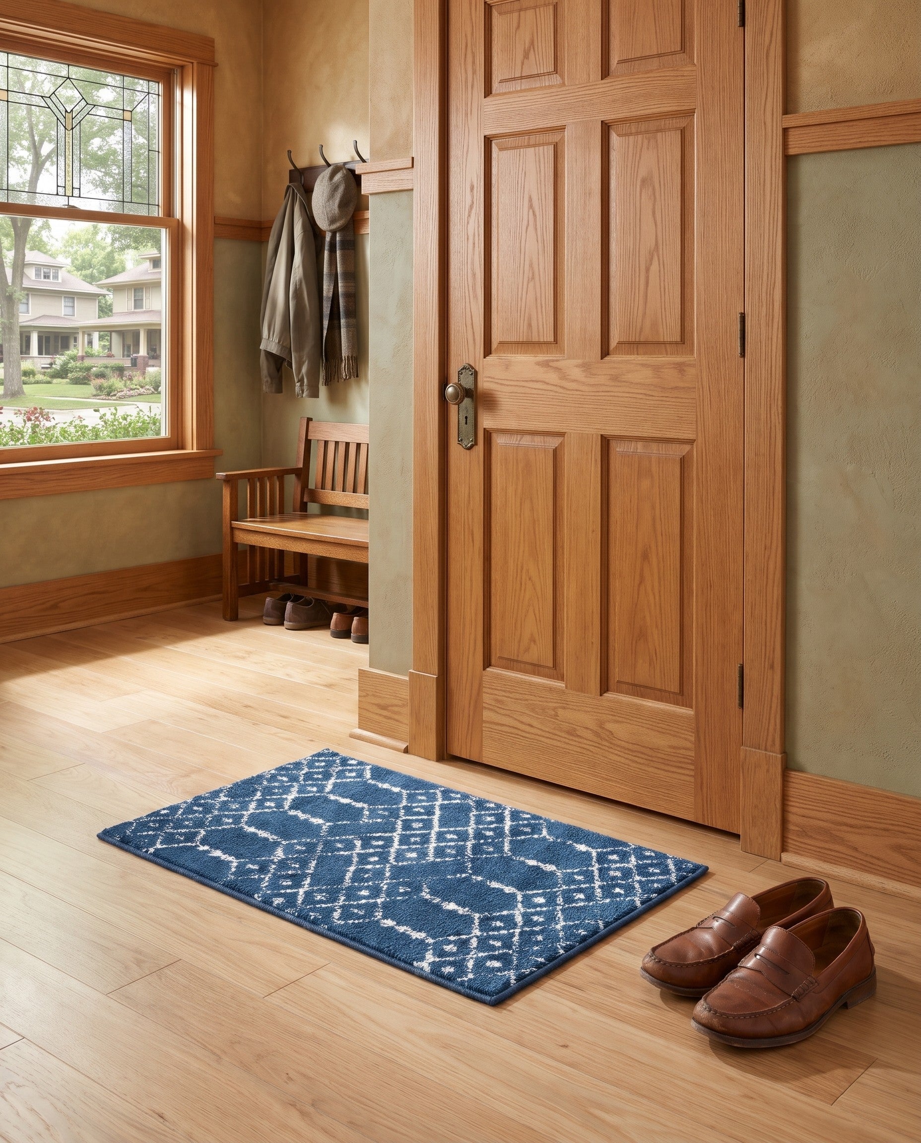 Navy Blue Paxon Trellis Rug