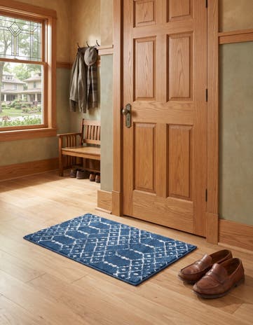 Navy Blue Paxon Trellis Rug