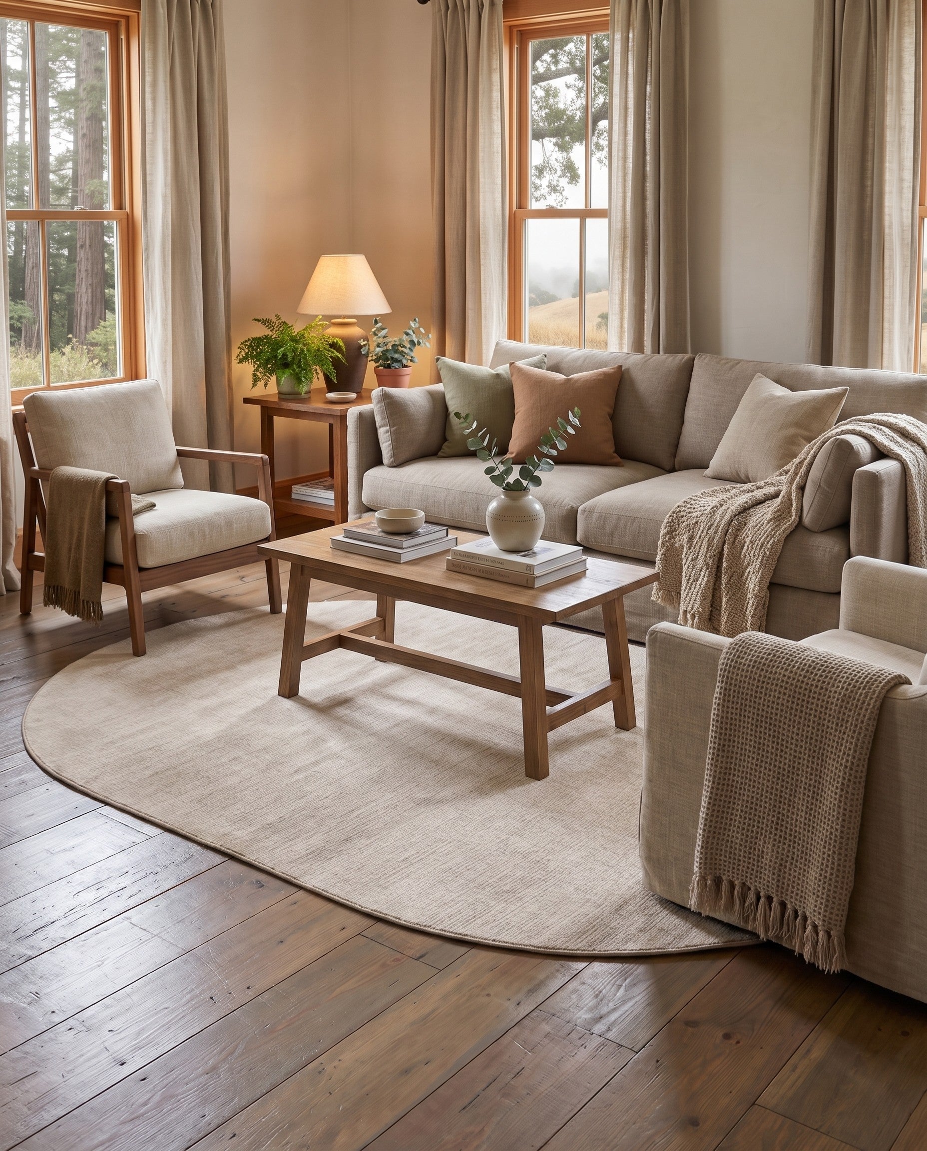 Ivory Finsbury Oval Rug